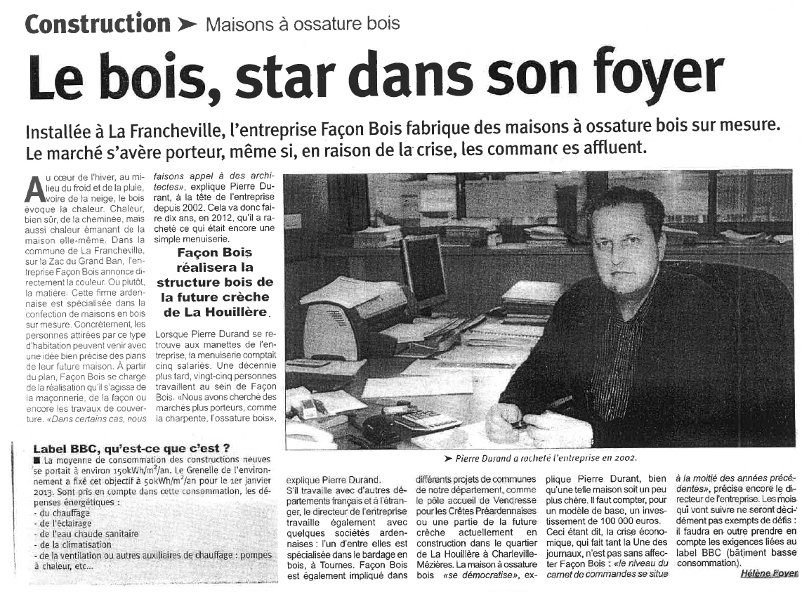 Presse Facon bois 2012